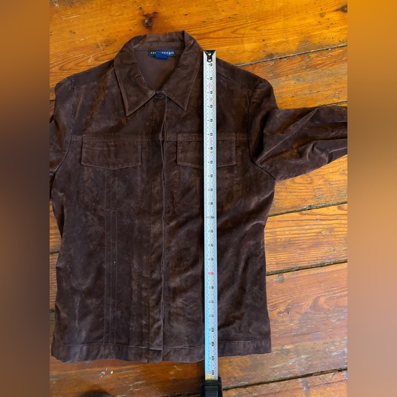 Vintage Anthropologie Brown Button Down Shirt Jacket - Picture 6 of 7